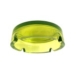 Round ashtray, made of glass, Selena, 10.5 cm, green color